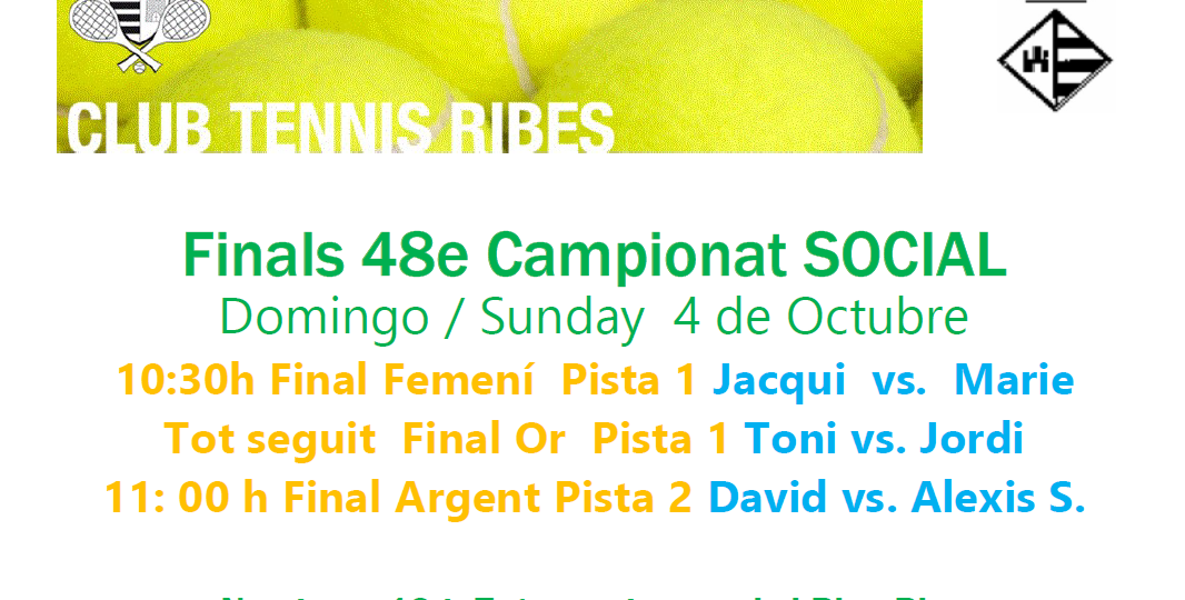 Finals 48e Campionat SOCIAL de Tennis