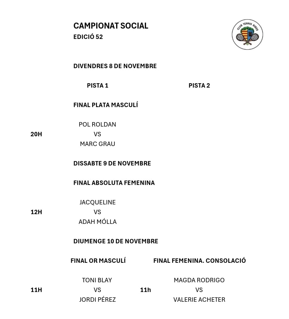 SOCIAL 52 Finals i lliurament de premis