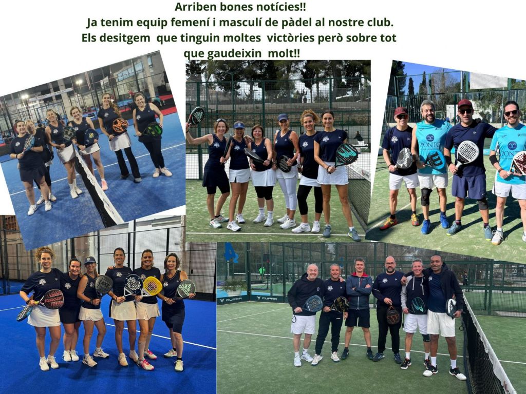 Primers equips de pàdel del nostre club
